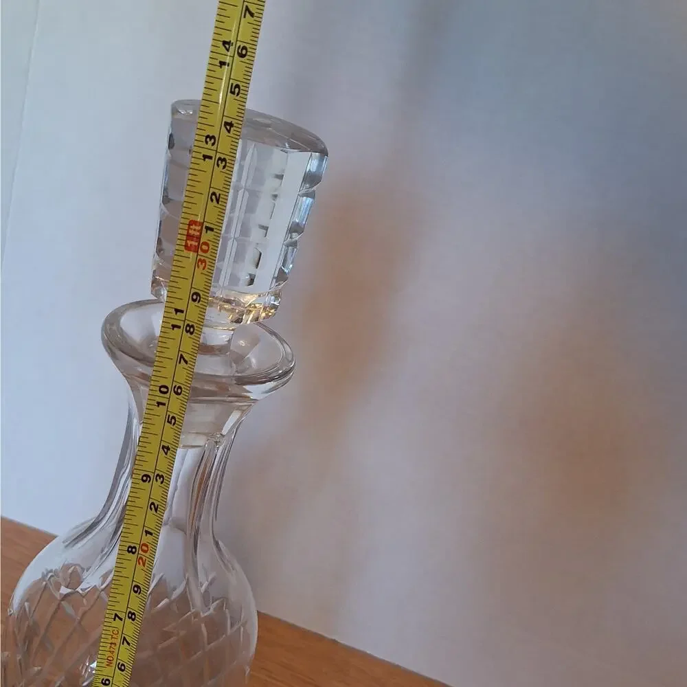 Vintage Cut Crystal Liquor Decanter 13.5